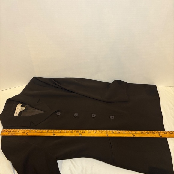 Apostrophe Brown Suit Size 4 Jacket/Skirt Set 4 Button Notched Lapel Blazer - Picture 10 of 12